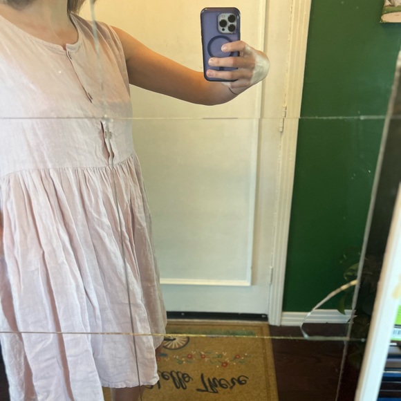 Linen Sea Handmade Sleeveless Linen Dress, Wide Fit Medium - Picture 4 of 13